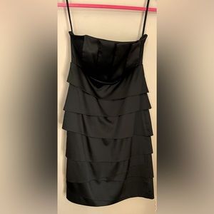 White House Black Market Strapless Black Party Dress